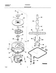 09 - Motor & Pump parts for Frigidaire Dishwasher FDS252RBS1 from AppliancePartsPros.com