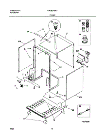 11 - Frame parts for Frigidaire Dishwasher FDS252RBS1 from AppliancePartsPros.com