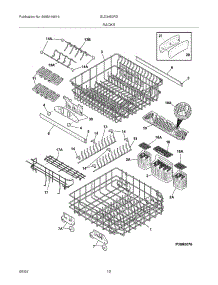 13 - Racks parts for Frigidaire Dishwasher GLD3450RDS0 from AppliancePartsPros.com