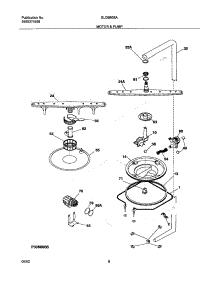 09 - Motor & Pump parts for Frigidaire Dishwasher GLDB958AQ1 from AppliancePartsPros.com