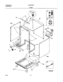 11 - Frame parts for Frigidaire Dishwasher FDS252RBS0 from AppliancePartsPros.com