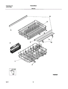 13 - Racks parts for Frigidaire Dishwasher FDS252RBS0 from AppliancePartsPros.com