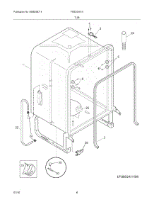 07 - Tub parts for Frigidaire Dishwasher FGBD2451KW1 from AppliancePartsPros.com