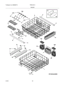 13 - Racks parts for Frigidaire Dishwasher FGBD2451KW1 from AppliancePartsPros.com