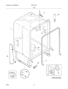 07 - Tub parts for Frigidaire Dishwasher FGHD2461KB1 from AppliancePartsPros.com