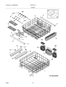 13 - Racks parts for Frigidaire Dishwasher FGHD2461KB1 from AppliancePartsPros.com