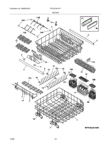 13 - Racks parts for Frigidaire Dishwasher FPHD2481KF1 from AppliancePartsPros.com