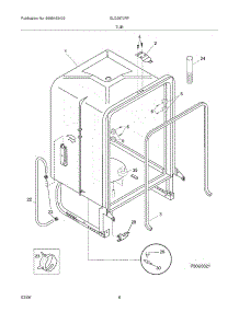 07 - Tub parts for Frigidaire Dishwasher GLD2870RFS0 from AppliancePartsPros.com