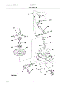 09 - Motor & Pump parts for Frigidaire Dishwasher GLD2870RFS0 from AppliancePartsPros.com