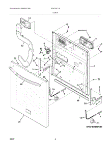05 - Door parts for Frigidaire Dishwasher FGHD2471KB0 from AppliancePartsPros.com