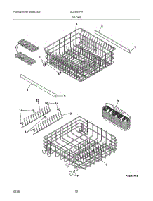 13 - Racks parts for Frigidaire Dishwasher GLD4050RHB0 from AppliancePartsPros.com
