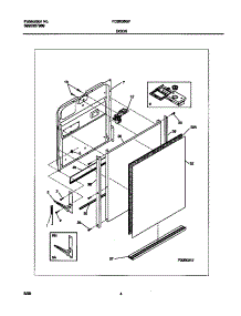 03 - Door parts for Frigidaire Dishwasher FDB636GFT0 from AppliancePartsPros.com
