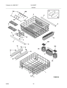 13 - Racks parts for Frigidaire Dishwasher GLD4355RFB0 from AppliancePartsPros.com