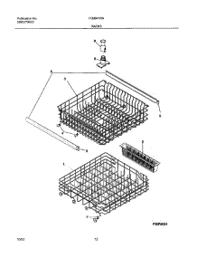 13 - Racks parts for Frigidaire Dishwasher FDB641RAB2 from AppliancePartsPros.com