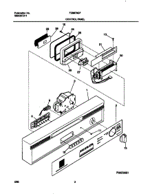 02 - Control Panel parts for Frigidaire Dishwasher FDB679GFW4 from AppliancePartsPros.com