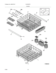 13 - Racks parts for Frigidaire Dishwasher GLD2250RDC4 from AppliancePartsPros.com