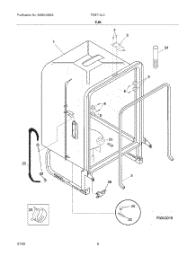 07 - Tub parts for Frigidaire Dishwasher FDB710LCB1 from AppliancePartsPros.com