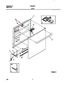 03 - Door parts for Frigidaire Dishwasher FDB836GFB3 from AppliancePartsPros.com