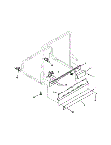Frame parts for Frigidaire Dishwasher FDB836GFB6 from AppliancePartsPros.com