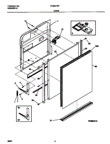 03 - Door parts for Frigidaire Dishwasher FDB837GFS2 from AppliancePartsPros.com