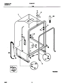04 - Tub parts for Frigidaire Dishwasher FDB837GFS2 from AppliancePartsPros.com