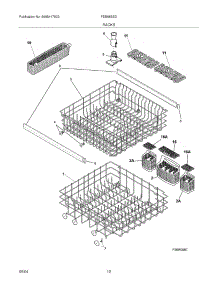 13 - Racks parts for Frigidaire Dishwasher FDB955SDQ0 from AppliancePartsPros.com