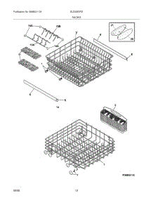 13 - Racks parts for Frigidaire Dishwasher GLD2250RDS4 from AppliancePartsPros.com