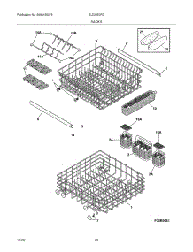13 - Racks parts for Frigidaire Dishwasher GLD2250RDQ2 from AppliancePartsPros.com