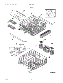 13 - Racks parts for Frigidaire Dishwasher GLD2440REC0 from AppliancePartsPros.com