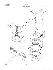 09 - Motor & Pump parts for Frigidaire Dishwasher GLDB653JS1 from AppliancePartsPros.com