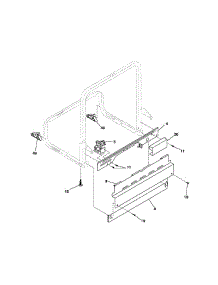 Frame parts for Frigidaire Dishwasher GLD958JS0 from AppliancePartsPros.com