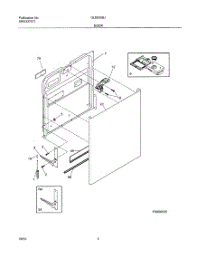 05 - Door parts for Frigidaire Dishwasher GLDB958JS0 from AppliancePartsPros.com