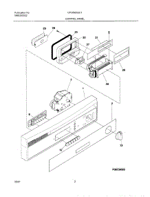 03 - Control Panel parts for Frigidaire Dishwasher GPDB698JC1 from AppliancePartsPros.com