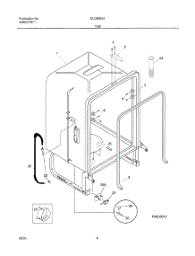 07 - Tub parts for Frigidaire Dishwasher GLDB958JS0 from AppliancePartsPros.com