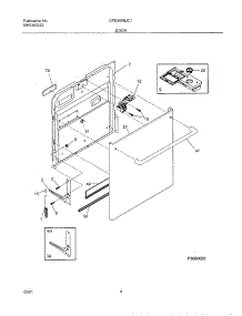 05 - Door parts for Frigidaire Dishwasher GPDB698JC1 from AppliancePartsPros.com