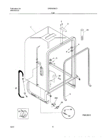07 - Tub parts for Frigidaire Dishwasher GPDB698JC1 from AppliancePartsPros.com