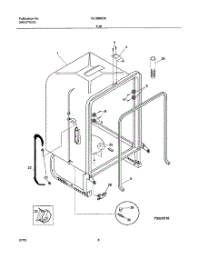 07 - Tub parts for Frigidaire Dishwasher GLDB653AS1 from AppliancePartsPros.com