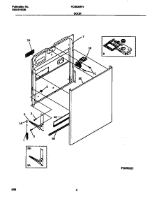 03 - Door parts for Frigidaire Dishwasher FDB935RHB0 from AppliancePartsPros.com