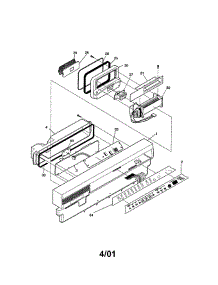 02 - Control Panel parts for Frigidaire Dishwasher FDB989GFC1 from AppliancePartsPros.com