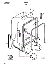 04 - Tub parts for Frigidaire Dishwasher FDB935RHB0 from AppliancePartsPros.com