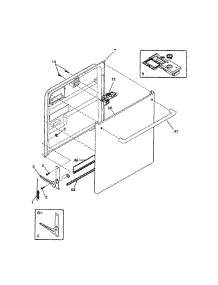 03 - Door parts for Frigidaire Dishwasher FDB989GFC1 from AppliancePartsPros.com