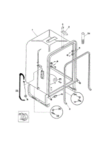 04 - Tub parts for Frigidaire Dishwasher FDB989GFC1 from AppliancePartsPros.com