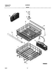 13 - Racks parts for Frigidaire Dishwasher GLDB954BB0 from AppliancePartsPros.com