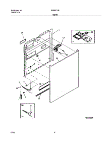 05 - Door parts for Frigidaire Dishwasher GSB5712BS0 from AppliancePartsPros.com