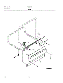 11 - Frame parts for Frigidaire Dishwasher FDB989RCQ0 from AppliancePartsPros.com