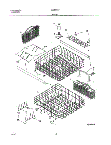 13 - Racks parts for Frigidaire Dishwasher GLDB958JB0 from AppliancePartsPros.com