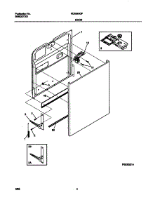 03 - Door parts for Frigidaire Dishwasher FDB949GFS2 from AppliancePartsPros.com
