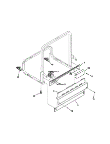 06 - Frame parts for Frigidaire Dishwasher FDB989GFC1 from AppliancePartsPros.com
