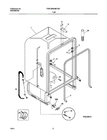 07 - Tub parts for Frigidaire Dishwasher FDBC56BAB0 from AppliancePartsPros.com