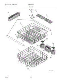 13 - Rack parts for Frigidaire Dishwasher FDBB945DC0 from AppliancePartsPros.com